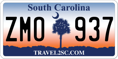 SC license plate ZMO937