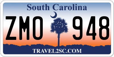 SC license plate ZMO948