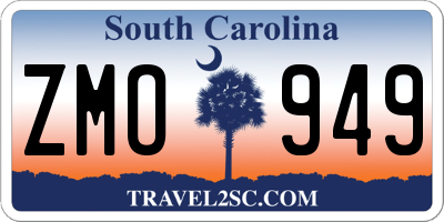SC license plate ZMO949