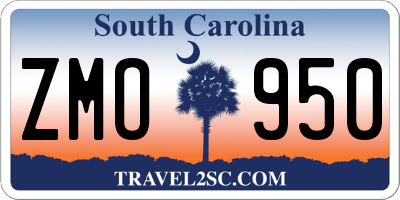 SC license plate ZMO950