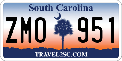 SC license plate ZMO951