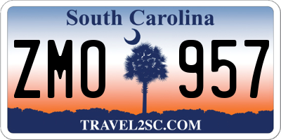 SC license plate ZMO957