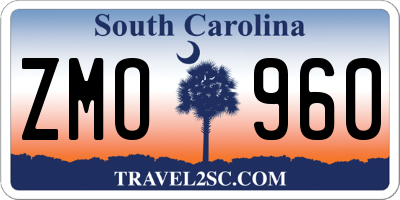 SC license plate ZMO960