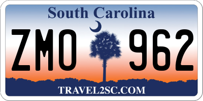 SC license plate ZMO962