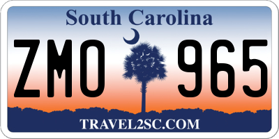 SC license plate ZMO965