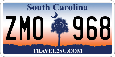 SC license plate ZMO968