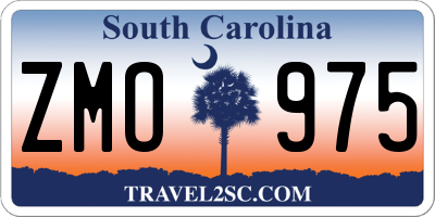 SC license plate ZMO975