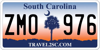 SC license plate ZMO976