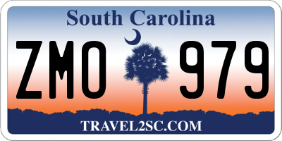 SC license plate ZMO979