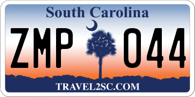 SC license plate ZMP044