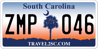 SC license plate ZMP046