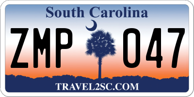 SC license plate ZMP047
