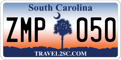 SC license plate ZMP050