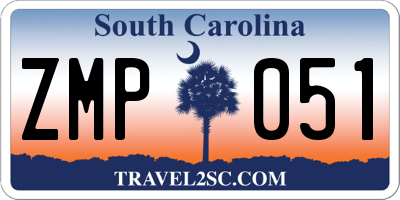SC license plate ZMP051