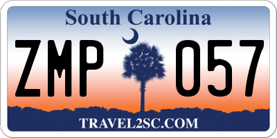 SC license plate ZMP057