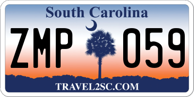 SC license plate ZMP059