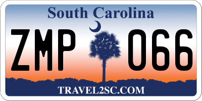 SC license plate ZMP066