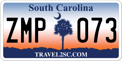 SC license plate ZMP073
