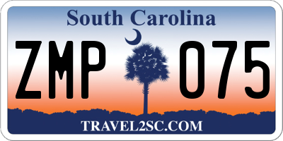 SC license plate ZMP075