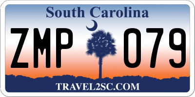 SC license plate ZMP079