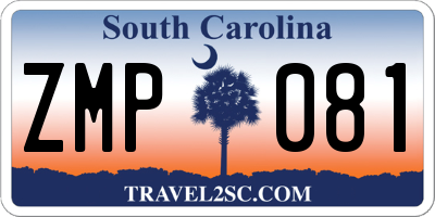 SC license plate ZMP081