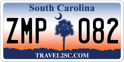 SC license plate ZMP082