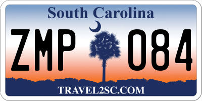 SC license plate ZMP084