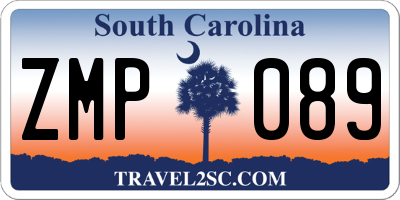 SC license plate ZMP089
