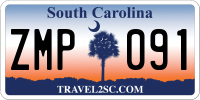 SC license plate ZMP091