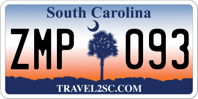 SC license plate ZMP093