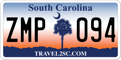 SC license plate ZMP094
