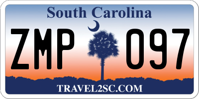 SC license plate ZMP097