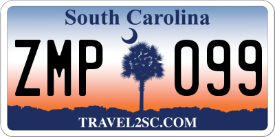 SC license plate ZMP099