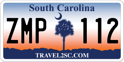 SC license plate ZMP112
