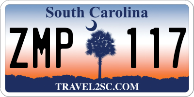 SC license plate ZMP117