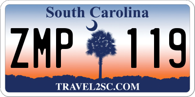 SC license plate ZMP119