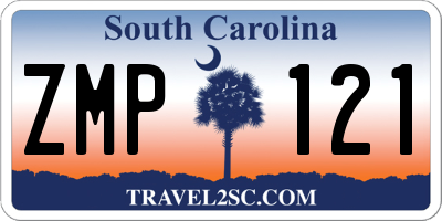 SC license plate ZMP121