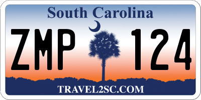 SC license plate ZMP124