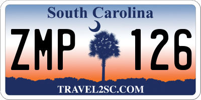 SC license plate ZMP126