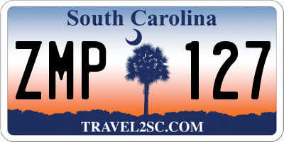 SC license plate ZMP127