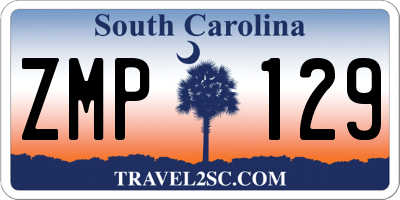 SC license plate ZMP129