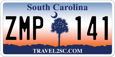 SC license plate ZMP141