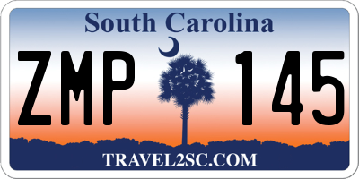 SC license plate ZMP145
