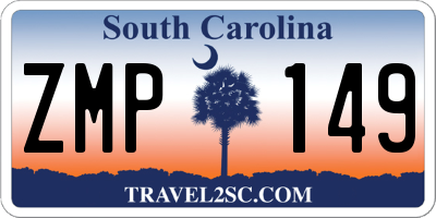 SC license plate ZMP149