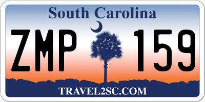 SC license plate ZMP159