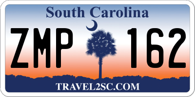 SC license plate ZMP162
