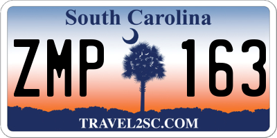 SC license plate ZMP163