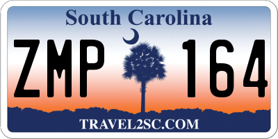 SC license plate ZMP164