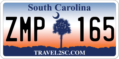SC license plate ZMP165