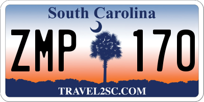 SC license plate ZMP170